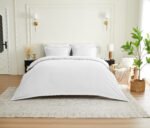 Elegant Classic Weave Duvet Cover Set – White