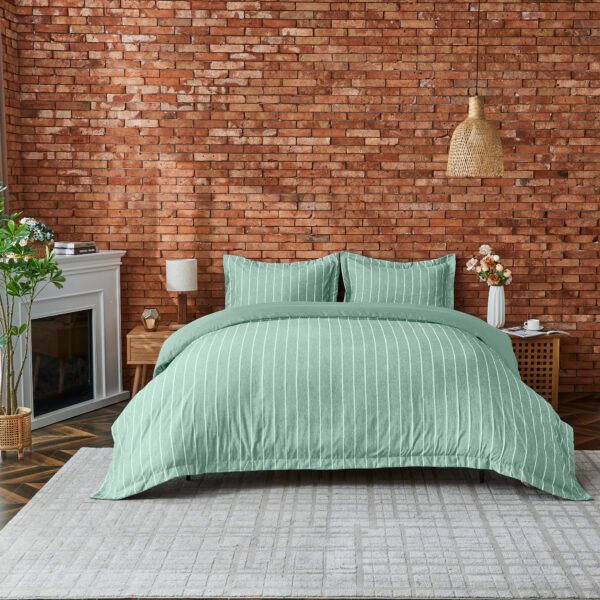 Luxury Wales Style Duvet Cover Set - Sage Green