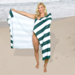 1 Pack Premium Cabana Resort Beach Towel - Green