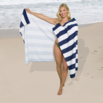 1 Pack Premium Cabana Resort Beach Towel - Navy