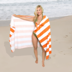 1 Pack Premium Cabana Resort Beach Towel - Orange