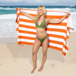 1 Pack Premium Cabana Resort Beach Towel - Orange