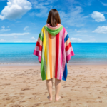 Luxury Vibrant Rainbow Beach Poncho - Multi
