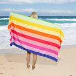 1 Pack Premium Rainbow Stripe Sand Free Towel - Multi