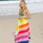 1 Pack Premium Rainbow Stripe Sand Free Towel - Multi