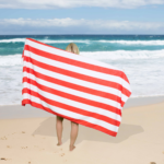 1 Pack Premium Cabana Resort Beach Towel - Red