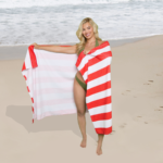 1 Pack Premium Cabana Resort Beach Towel - Red