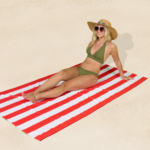 1 Pack Premium Cabana Resort Beach Towel - Red