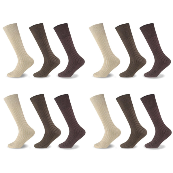 12 Pack Comfort Fit Men's Long Hose Socks - Fashion