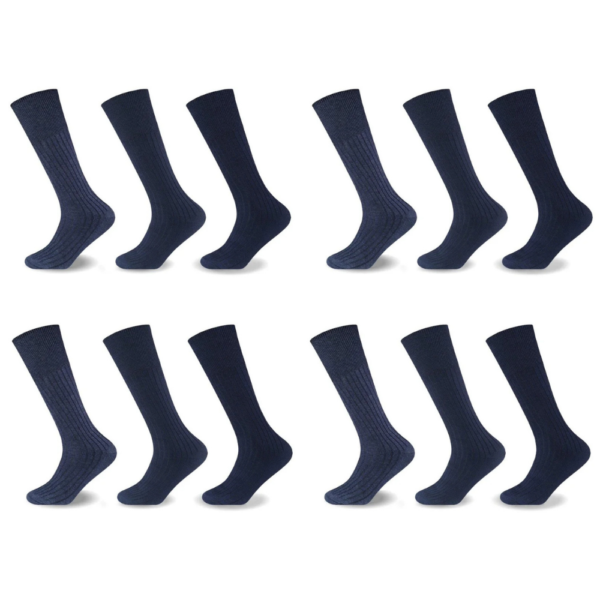 12 Pack Comfort Fit Men's Long Hose Socks - Bng