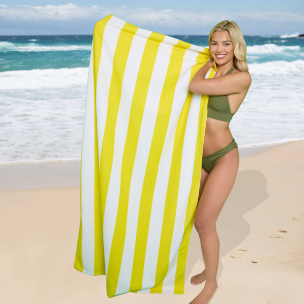 1 Pack Premium Cabana Resort Beach Towel yellow