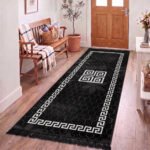 Luxury Greek Pattern Faux Fur Rug