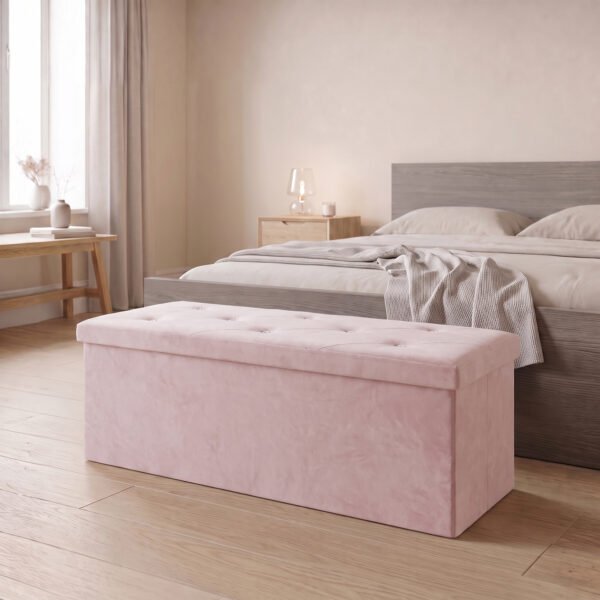 Premium Diamond Pattern Storage Box - Pink