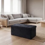 Premium Diamond Pattern Storage Box - Black
