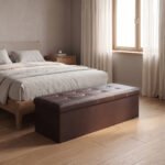 Elegant Leather Storage Box with Lid – Chocolate