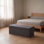 Premium Boucle Fabric Storage Box - Charcoal