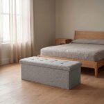Premium Boucle Fabric Storage Box - Grey