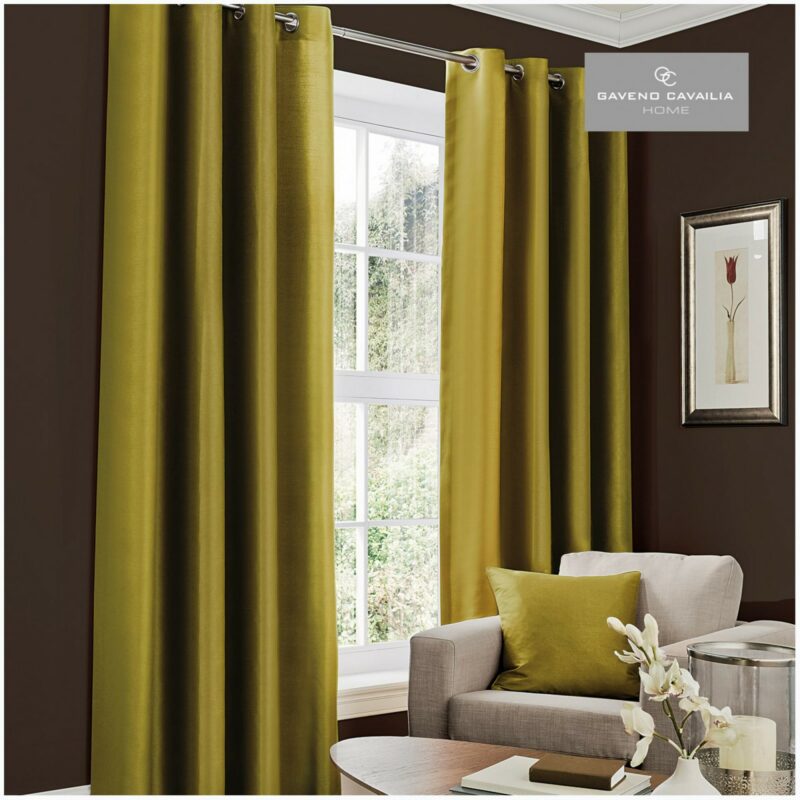 31099987 faux silk eyelet curtains 90x108 moss green 1 2