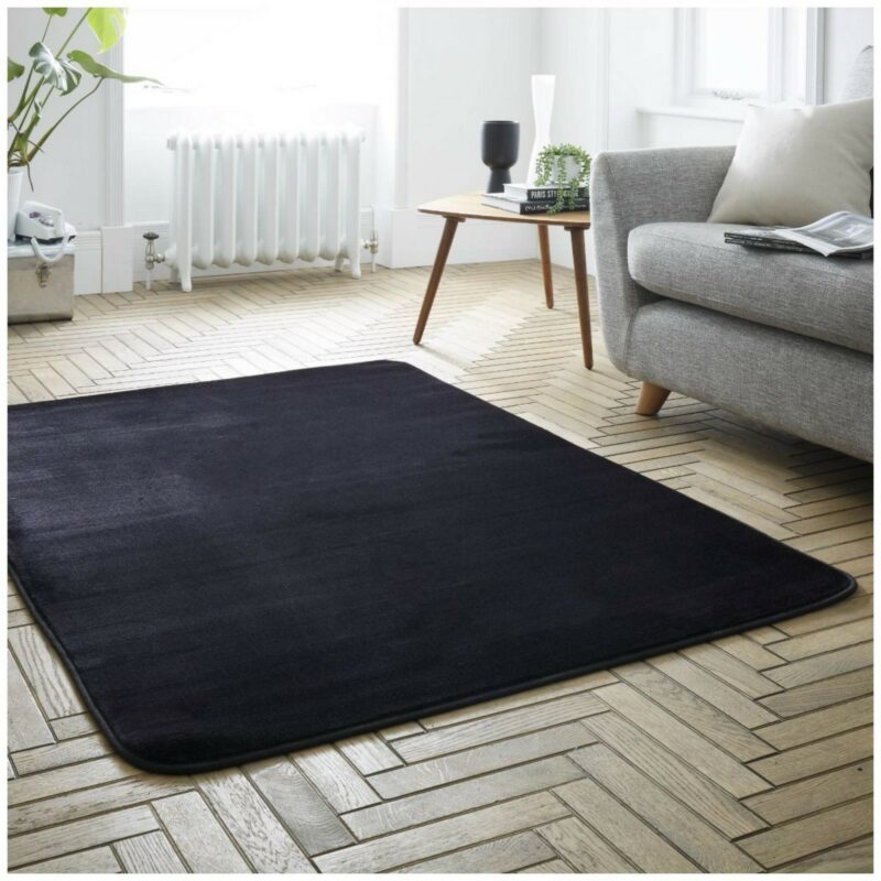 31136422 velvet touch rugs 60x110 black 6422 1 1