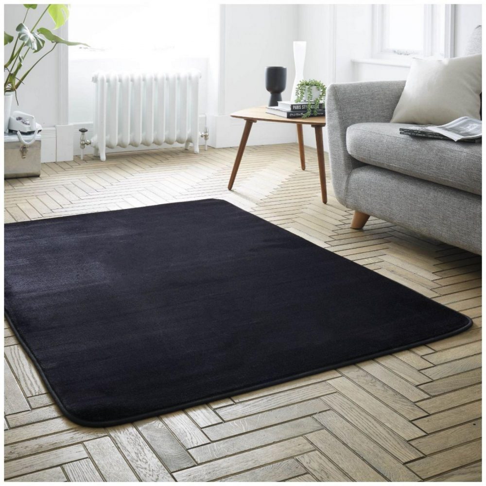 31136507 velvet touch rugs 100x150 black 6507 1 1