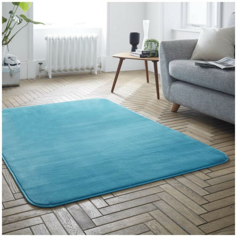 31136538 velvet touch rugs 100x150 teal 6538 1 1