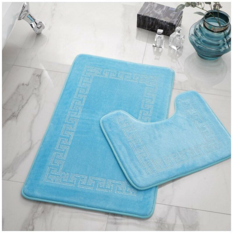 41167082 2pc diamond memory bath mat aqua 41167082 1 2