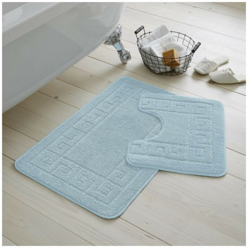 42070153 2pc hanger pack greek bath mat aqua 1 2