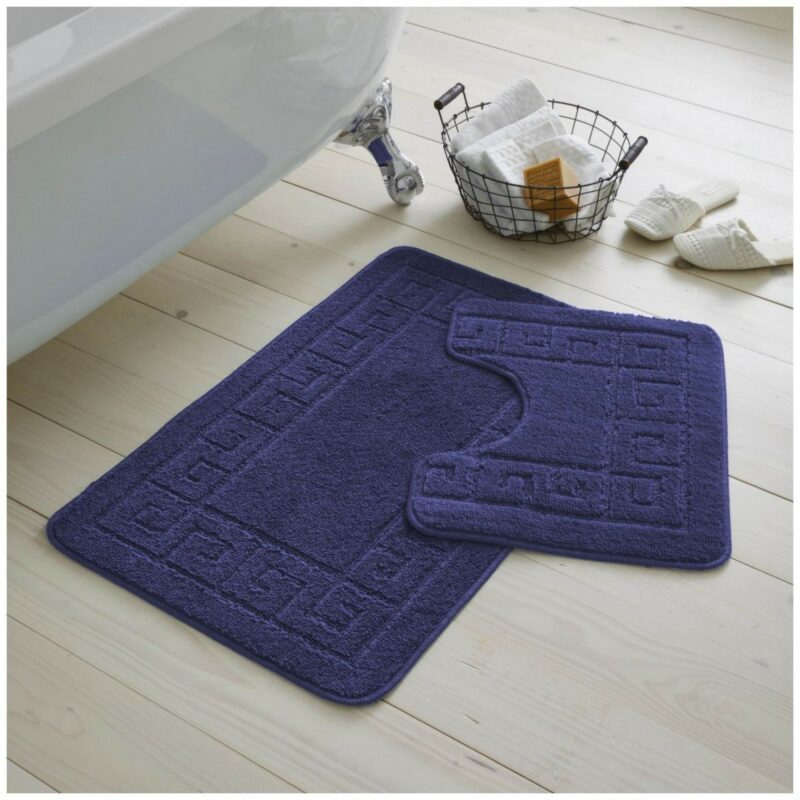 42163916 2pc hanger pack greek bath mat navy 1 3